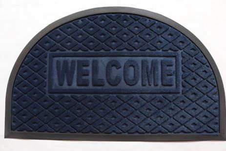 Вхідний напівкруглий килимок з бортом 45x75 см