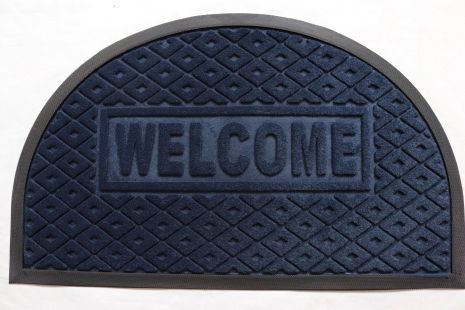 Вхідний напівкруглий килимок з бортом 45x75 см