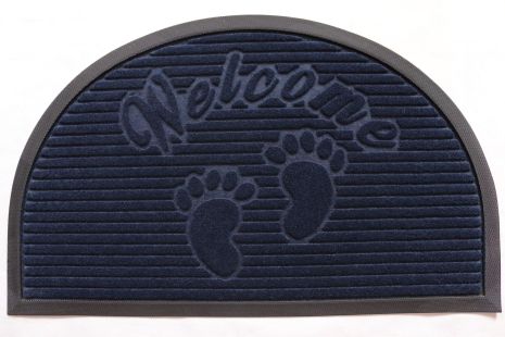 Полукруглый коврик входной с бортиком 45x75 см