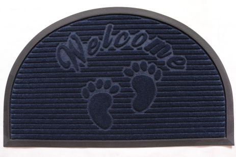 Полукруглый коврик входной с бортиком 45x75 см