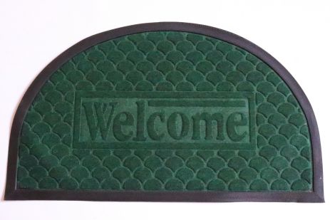 Вхідний напівкруглий килимок з бортом 45x75 см