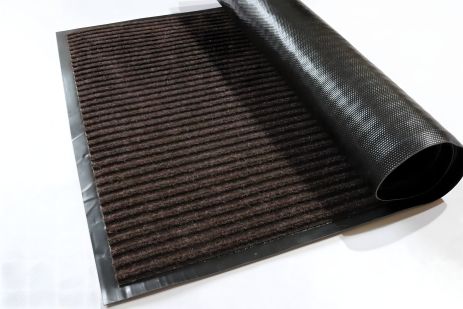 Вхідний килимок рубчик 45х75 см коричневий