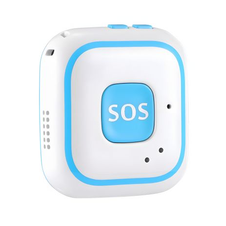 Портативний персональний GPS трекер для дітей з кнопкою SOS Badoo Security V28, блакитний