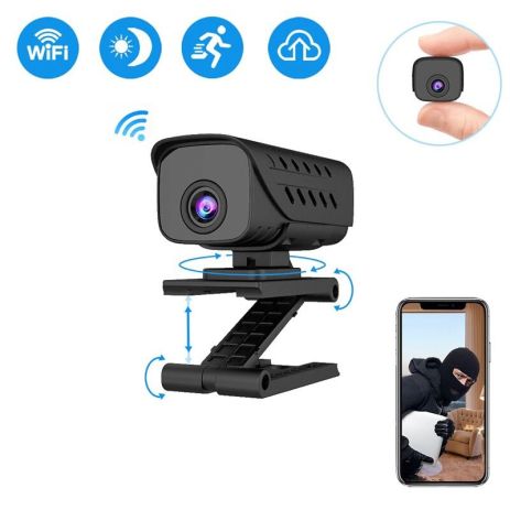 Mini Camera Wi -Fi 1 MP, HD 720p з невидимим підсвічуванням до 8 метрів Ztour T9, без акумулятора