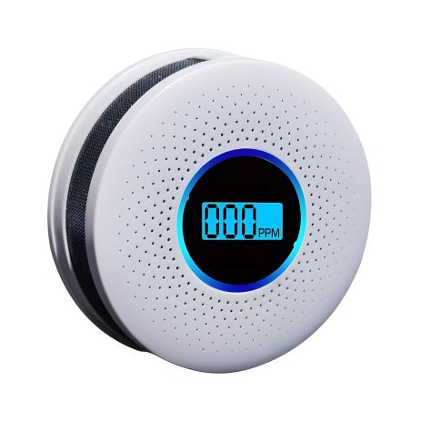 Комбінований датчик чадного газу й диму з сиреною 2 в 1 JKD 512COM-W