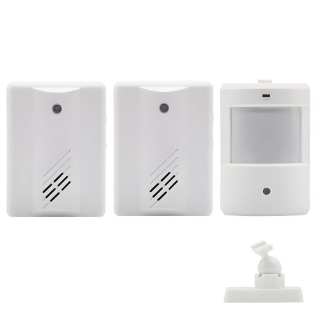 Беспроводной дверной звонок с датчиком движения и двумя приёмниками-оповещателями Leshp DD1408-2