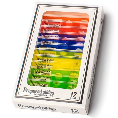 Набір зразків для мікроскопа, 12 штук, Sigeta Entrance Mix, універсальний