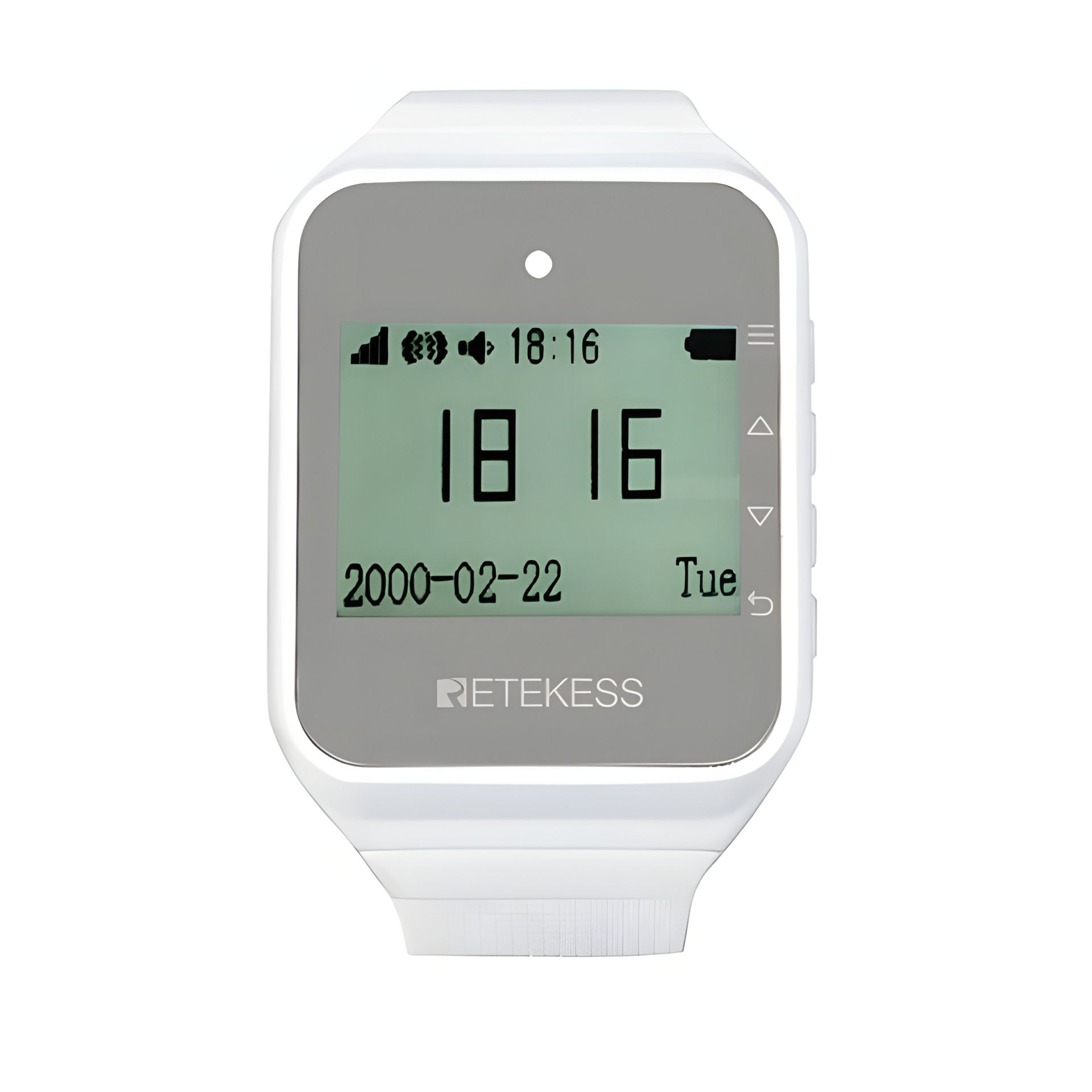 Пейджер-годинник для офіціантів з російським меню Retekess TD108, білий Пейджер-годинник для офіціантів з російським меню Retekess TD108, білий