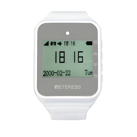 Пейджер-годинник для офіціантів з російським меню Retekess TD108, білий