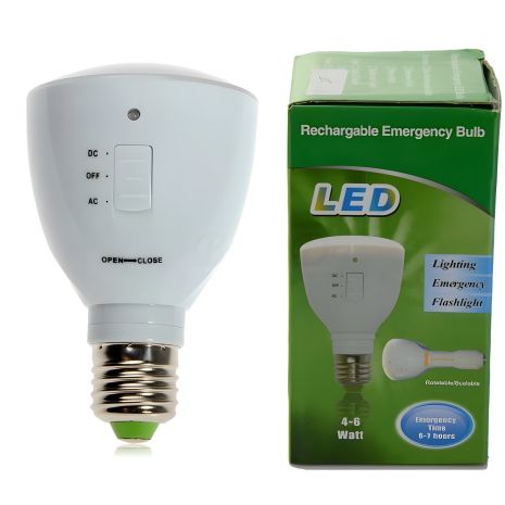 Аварийная лампа с аккумулятором под патрон Е27 Nectronix MB6W-B, до 5 часов автономного освещения