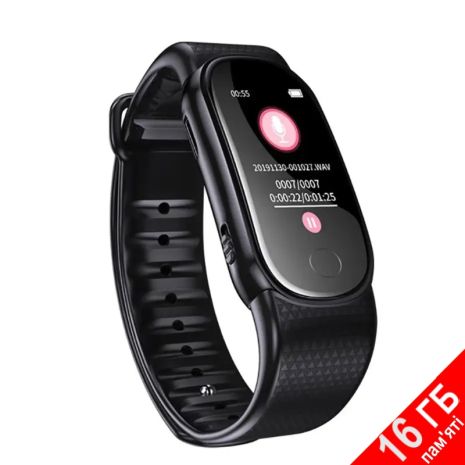 Дивіться з голосовим рекордером та активацією голосу + фітнес-трекера Savetek GS-R48, 16 ГБ пам'яті