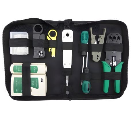 Набор инструментов MHZ R11 для монтажа витой пары, прокладки и обслуживания сети из 8 инструментов