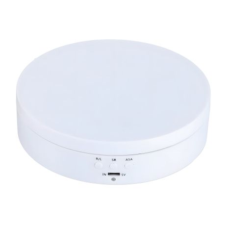 Поворотный стол Bakeey для фотосъемки и демонстрации с 3-мя скоростями, диаметром 13 см, белый