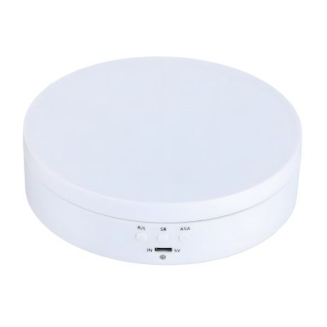 Поворотный стол Bakeey для фотосъемки и демонстрации с 3-мя скоростями, диаметром 13 см, белый