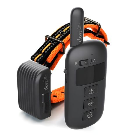 Электронный ошейник для дрессировки + антилай 2 в 1 Dobe DB 500, с оранжевым ремешком