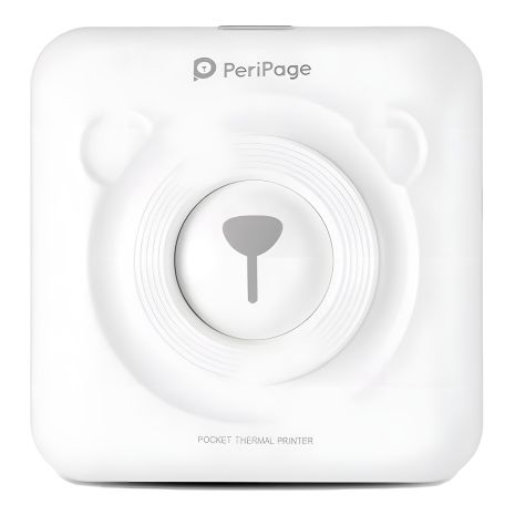 Bluetooth термопринтер портативний для смартфона, білий PeriPage A6