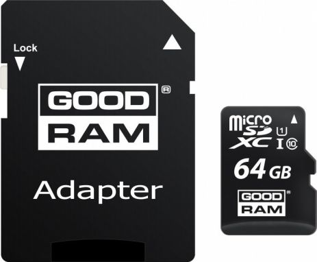 Карта памяти microSDXC 64GB UHS-I class 10 + adapter