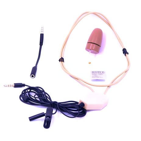 Невидимий мікронавушник безпровідний з провідною гарнітурою петлею на шию TMD-100