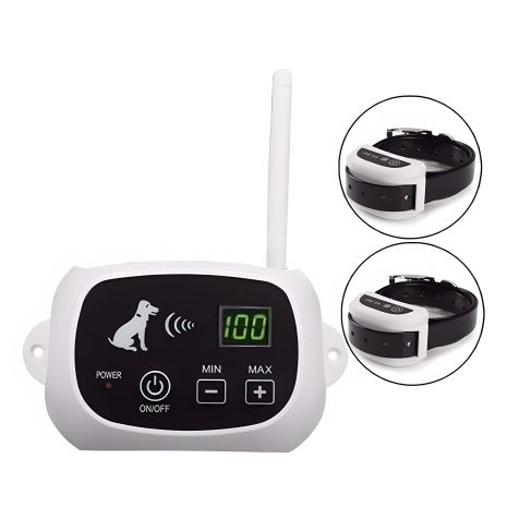 Электронный беспроводной забор для собак Pet KD-661 с 2 ошейниками, белый