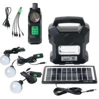 Потужна Сонячна станція GDLite GD-1000A. Панель, ліхтар, power bank + FM-радіо + Лампи + Bluetooth