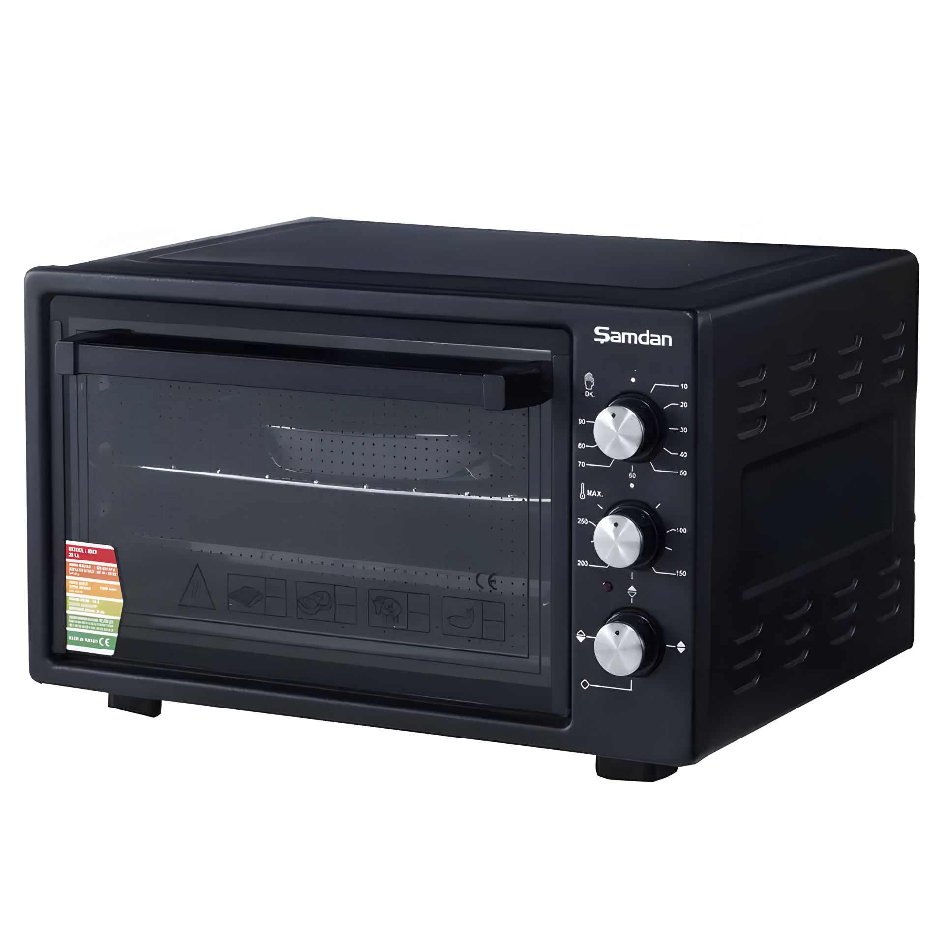 Чорна електрична духовка Samdan 2011, 36 літрів Чорна електрична духовка Samdan 2011, 36 літрів