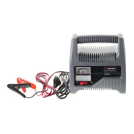 Зарядний пристрій для акумуляторів 6/12 В, 70 Вт, 10-60 Ач, стрілочний індикатор, з трансформатором INTERTOOL AT-3014 Зарядний пристрій для акумуляторів 6/12 В, 70 Вт, 10-60 Ач, стрілочний індикатор, з трансформатором INTERTOOL AT-3014