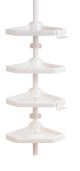 Кутова полиця чотириярусна для ванної Prima Nova N01 WHITE