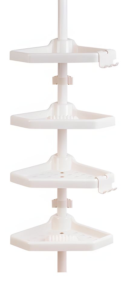 Кутова полиця чотириярусна для ванної Prima Nova N01 WHITE