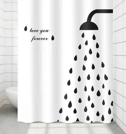 Шторка для ванної силіконова 180x180 см Black shower Cortina 81043