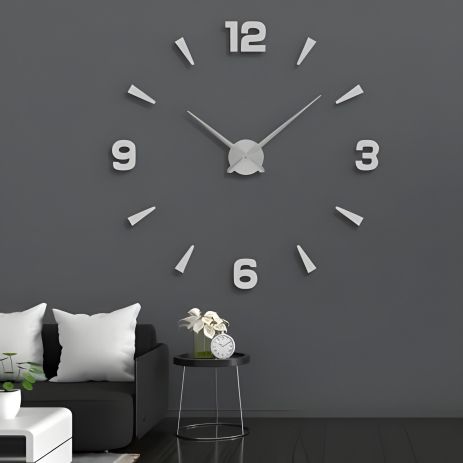 Годинник настінний 3D 130 см, NC (Чехия) Арабские2-S, великий оригінальний білий