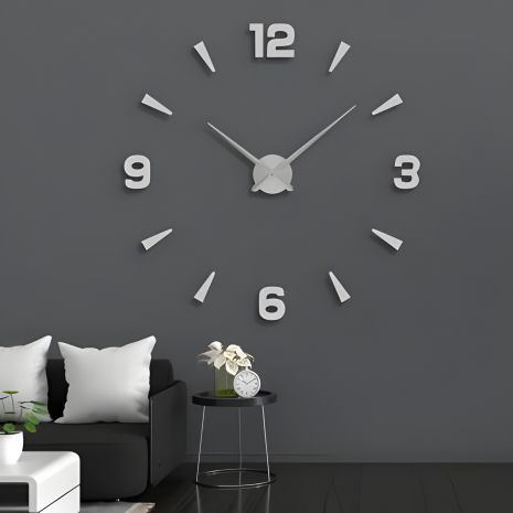 Настінний годинник 3D 130 см від NC (Чехия), Арабський великий білий