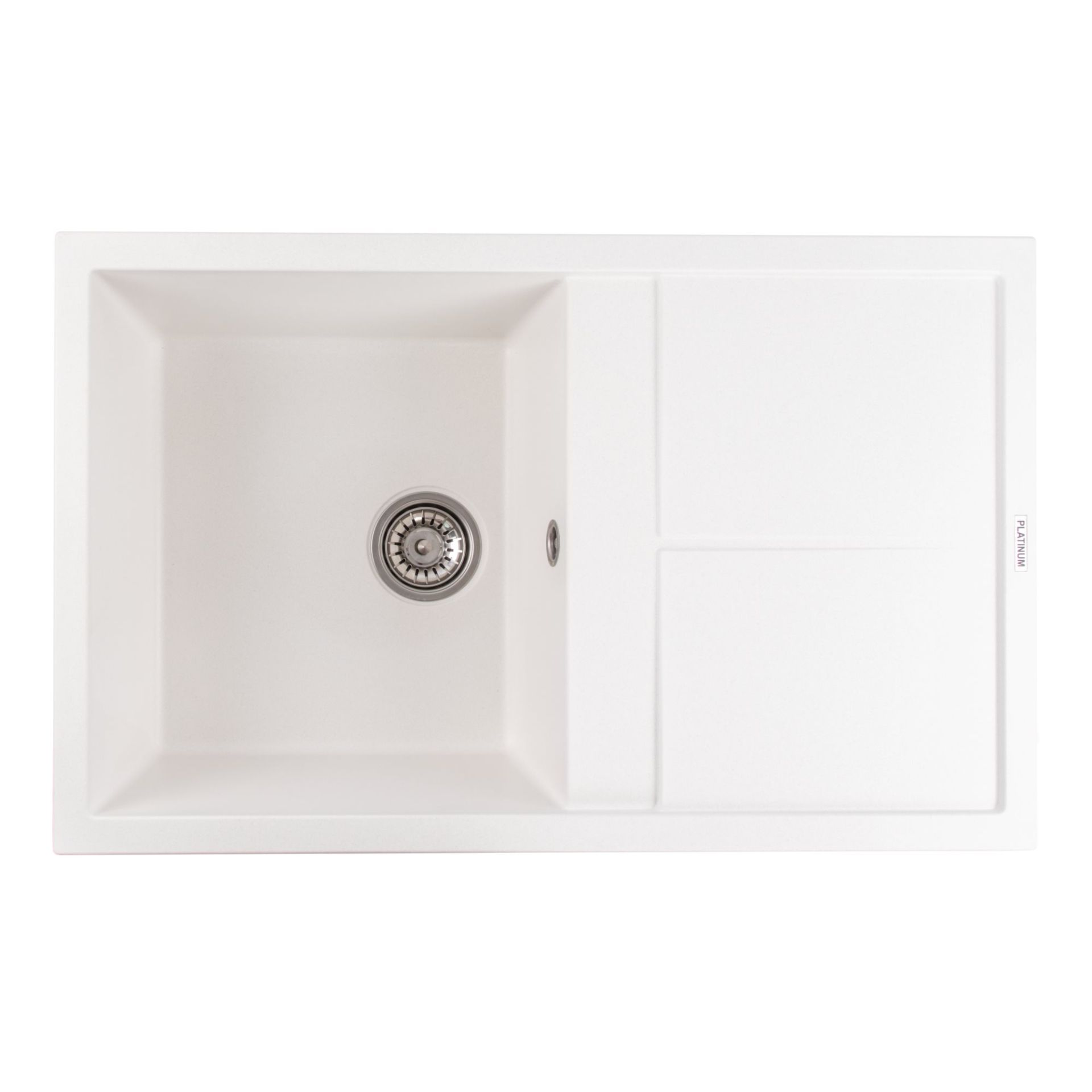 Гранітна мийка для кухні Platinum 7950 Selena матова Білосніжна Гранітна мийка для кухні Platinum 7950 Selena матова Білосніжна