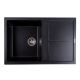 Гранітна кухонна мийка VALESO SELENA 7950 матовий Чорний металік