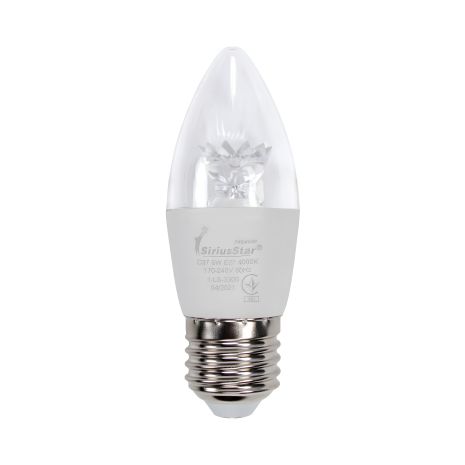 Світлодіодна лампа SIRIUSSTAR 3300 СA37 crystal 6W-4000K-E27