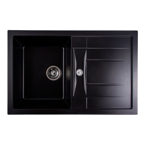Гранитная мойка VALESO 7850 TROYA матовая, черная