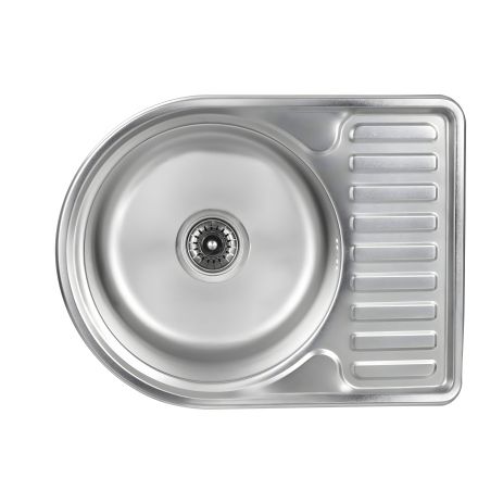 Стальная кухонная мойка Valeso САТИН 5844, 0.8/180 мм