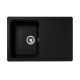 Гранітна мийка для кухонної платини 7850 Camelia Gloss Black