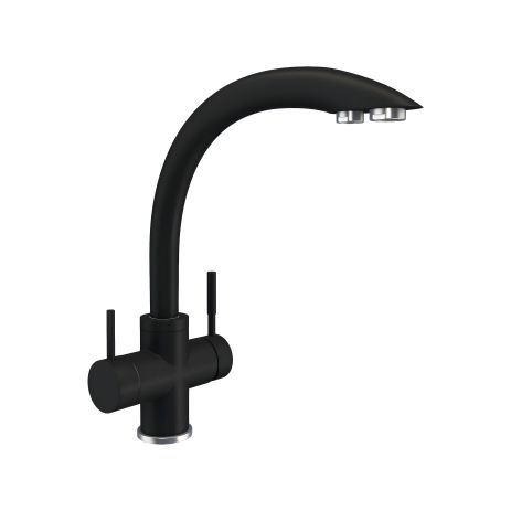 Platinum 8203 HDF матовий чорний змішувач під фільтр