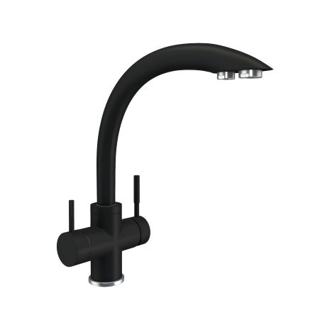 Смеситель с фильтром Platinum 8203 HDF, матовый черный