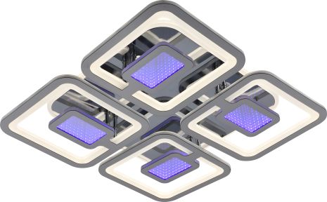 Світлодіодна люстра акрілова Sirius LI8893/4A CR (BL+YL) 178W+48W