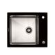 Мийка кухонна Platinum Handmade BLACK GLASS 600x510x200