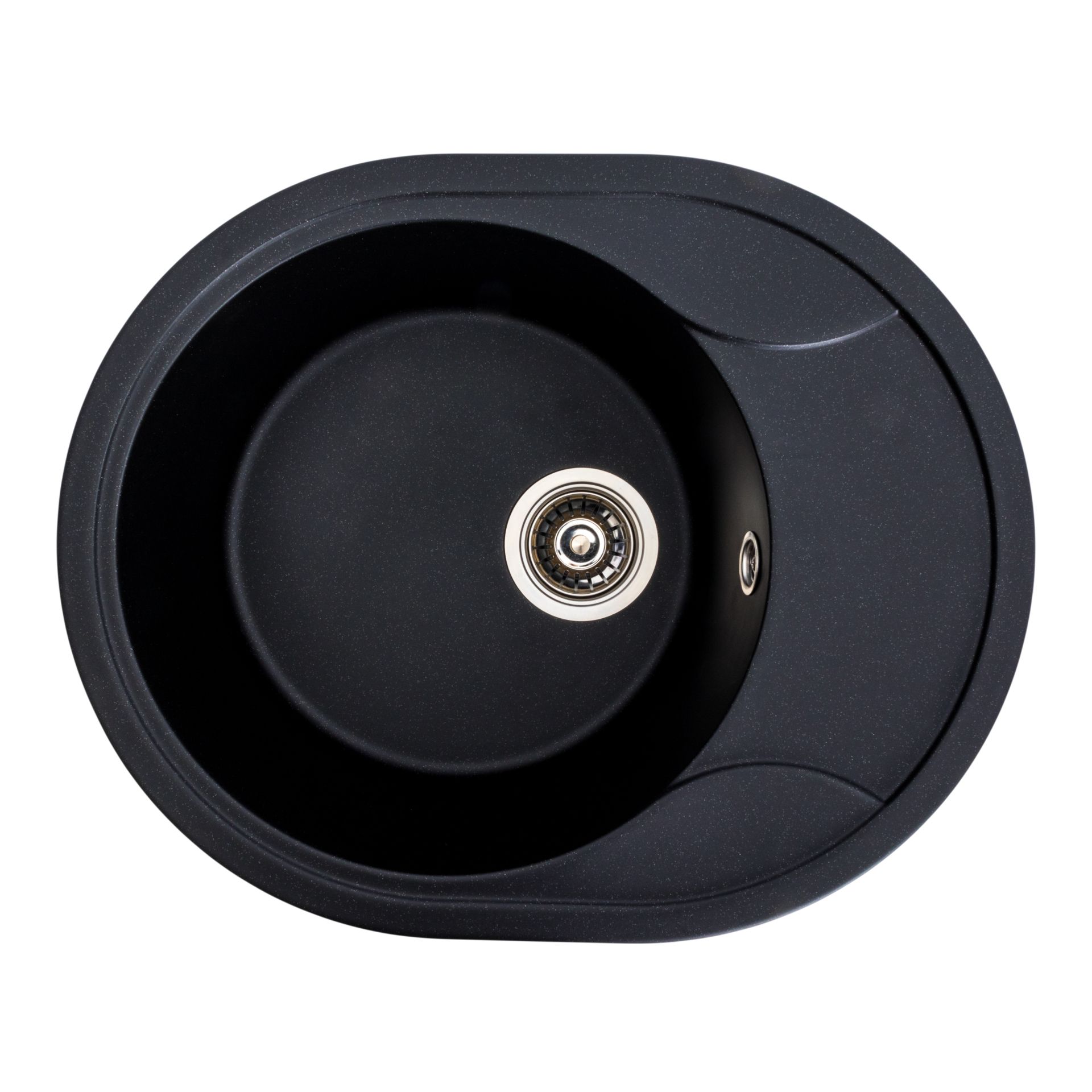 Гранитная мойка для кухни Platinum 5847 ONYX матовая (черный металлик) Гранитная мойка для кухни Platinum 5847 ONYX матовая (черный металлик)