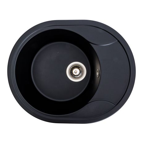 Гранитная мойка для кухни Platinum 5847 ONYX матовая (черная)