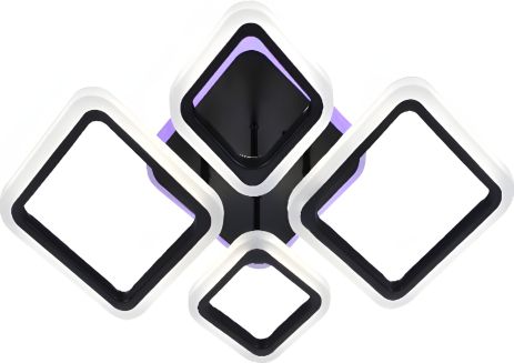 Светодиодная акриловая люстра Sirius LI8822/2+2 BK (RGB) 84W+8W