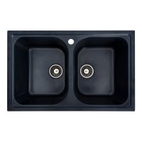 Гранітна мийка для кухні Platinum 7950 Equatoria матова Антрацит