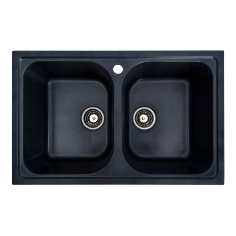 Гранітна мийка для кухні Platinum 7950 Equatoria матова Антрацит