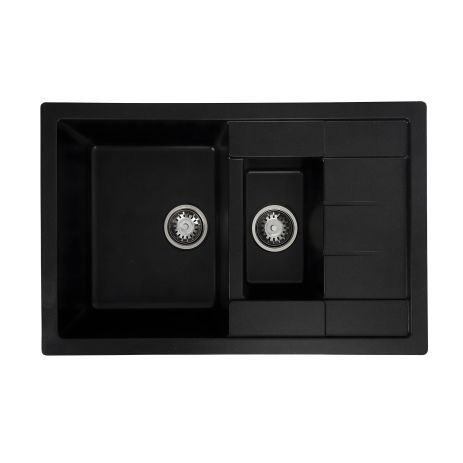 Черная гранитная мойка для кухни VALESO TOSKANA 7850W матовая
