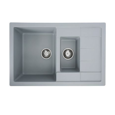 Гранітна мийка для кухні VALESO TOSKANA 7850W матова Сірий металік Гранітна мийка для кухні VALESO TOSKANA 7850W матова Сірий металік