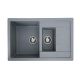 Кухонная гранитная мойка VALESO TOSKANA 7850W, матовая, Серый муссон