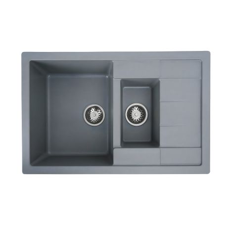 Кухонная гранитная мойка VALESO TOSKANA 7850W, матовая, Серый муссон
